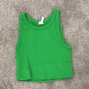 Bright green trendy cropped tank